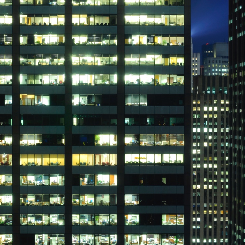 Buildings at night